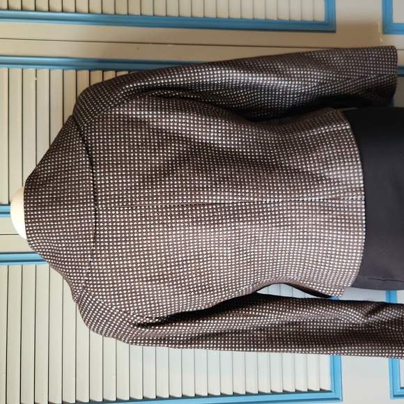 Vintage Liz Claiborne Brown Textured Double-Breasted Blazer - Picture 9 of 15